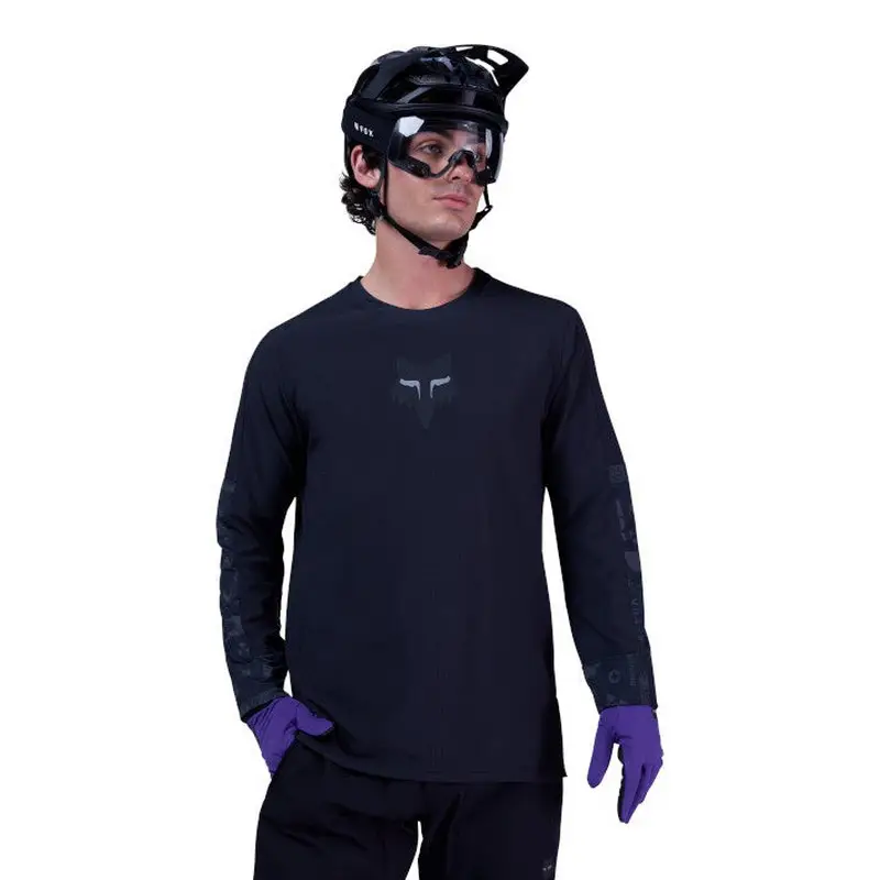 Maglia MTB Manica Lunga Invernale Defend Thermal Lunar SE Nero Taglia S #2