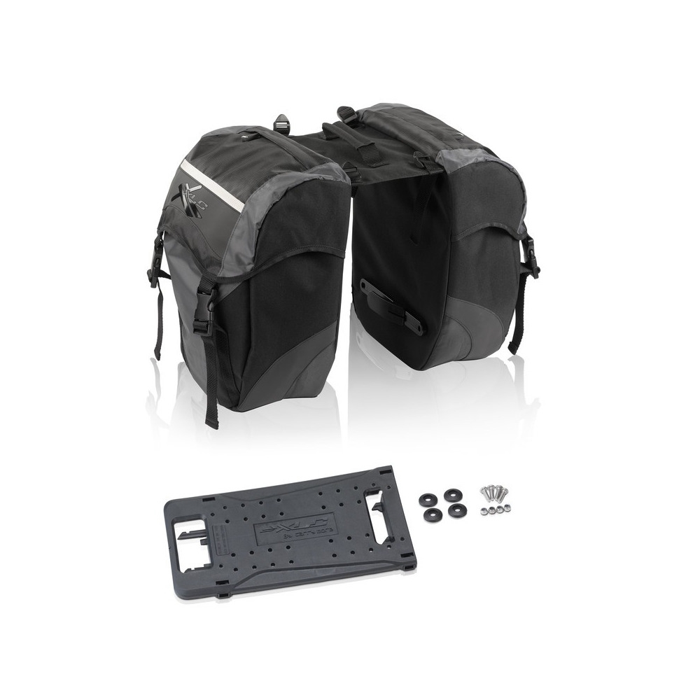 Double Rear Bag Carry More Black for Luggage Carrier