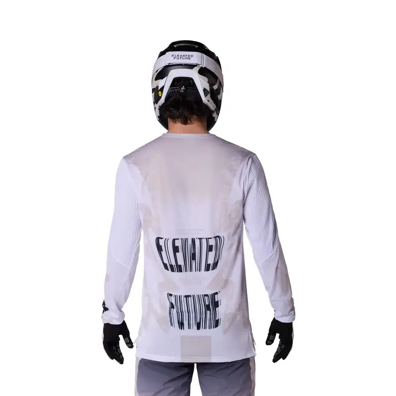 MTB Long Sleeve Jersey Flexari LS Jersey Diffuse Special Edition White Size L #3