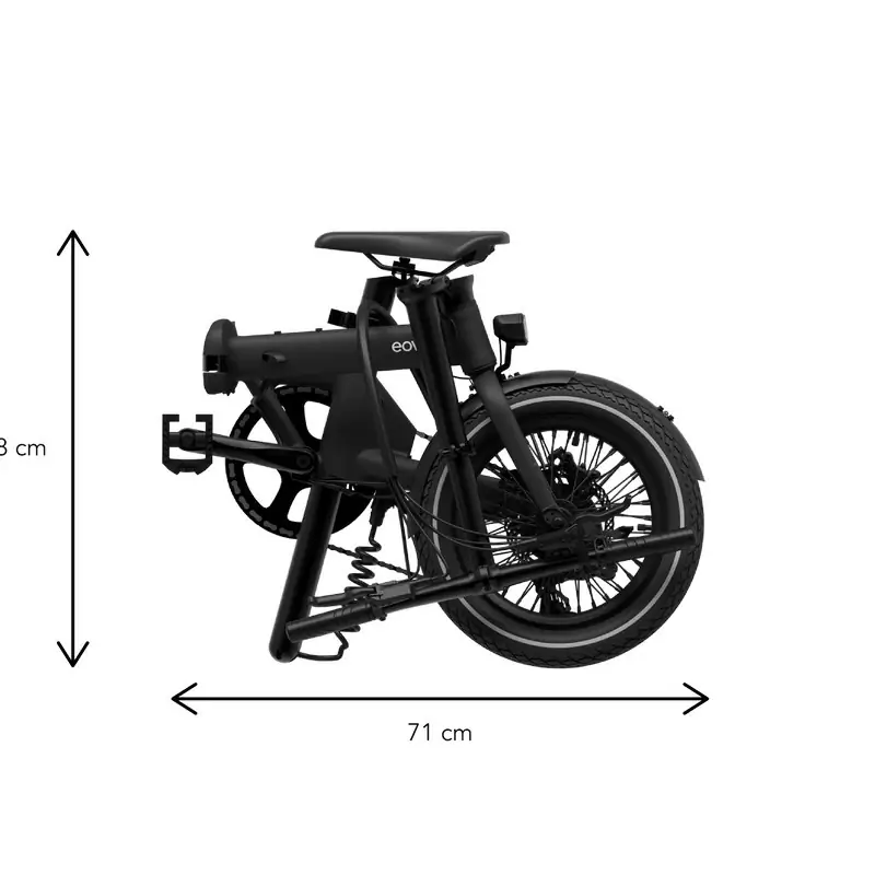 Morning 16'' 4v 230Wh EOVOLT Rear Motor Beige Folding Electric Bike One Size #3