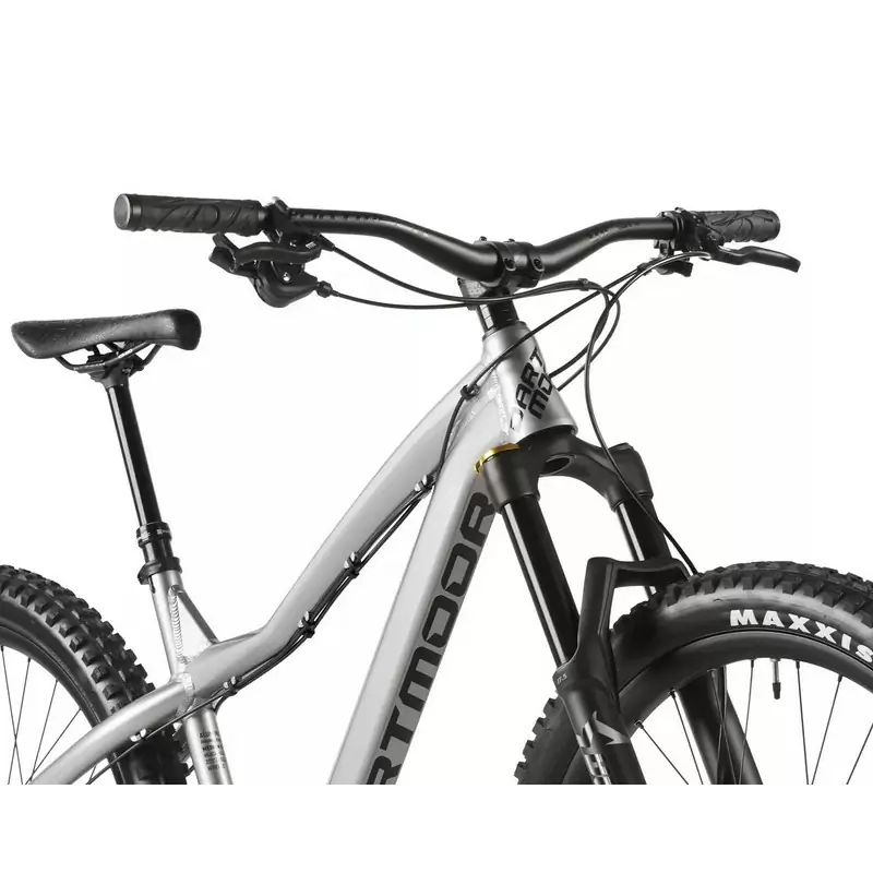 Bicicleta completa hornet pro 27.5 rodas brilhante metálica prata média #6