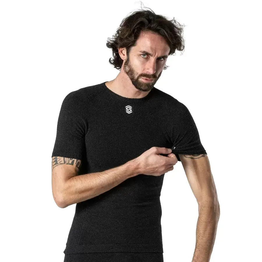 Maglia Termica Stay Warm Manica Corta Girocollo Nero Taglia XS/S #3