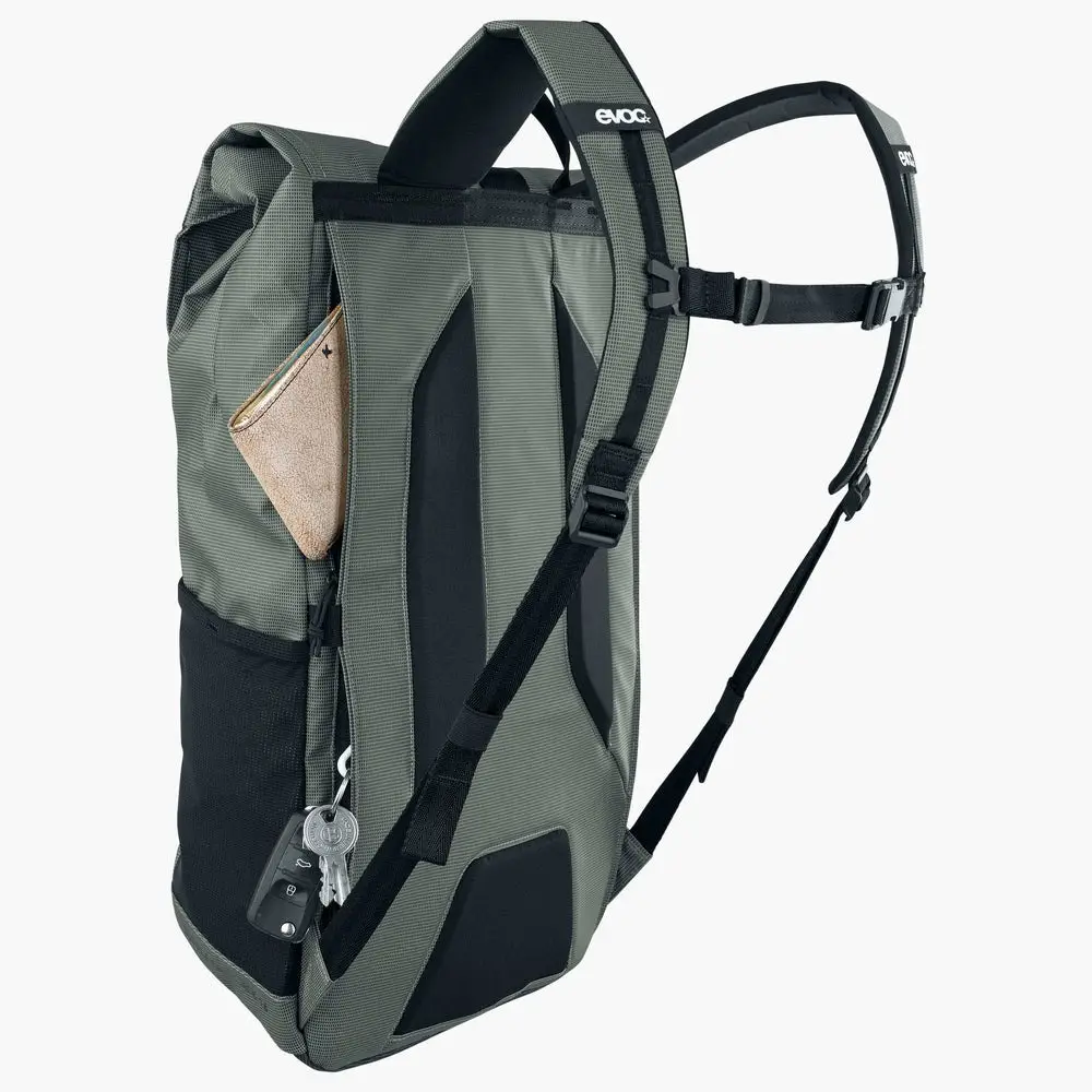 Mochila de lona 16L Oliva oscura - mochila de viajes negros #4