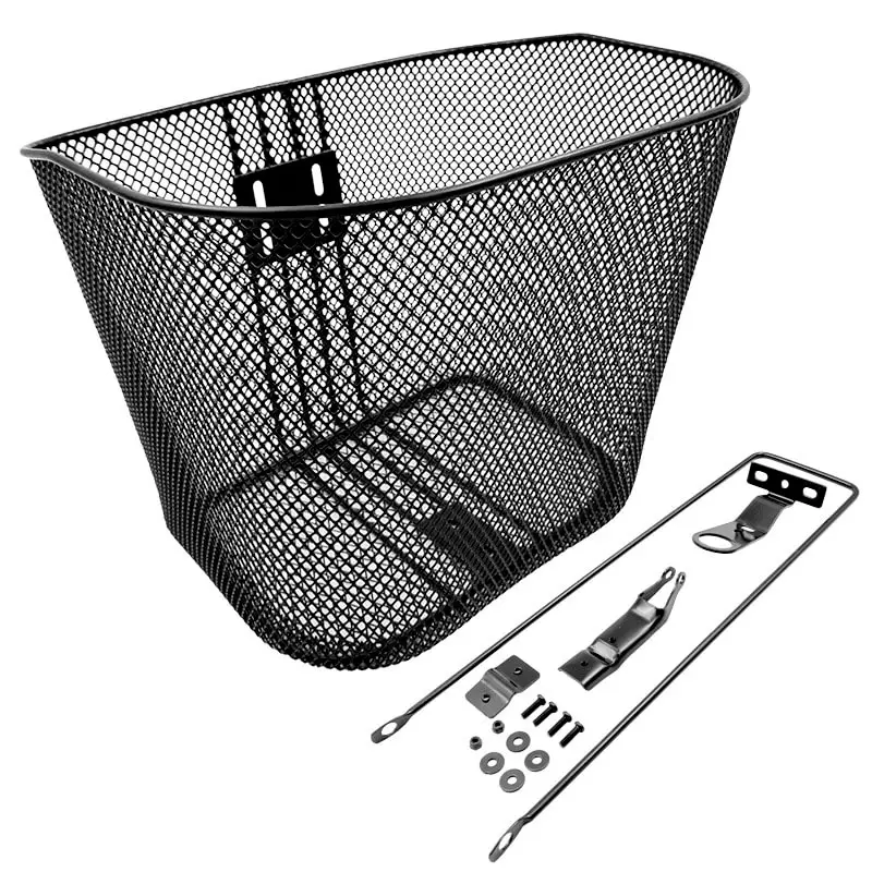 Frontkorb Metall Citybike ohne Haken Schwarz - image