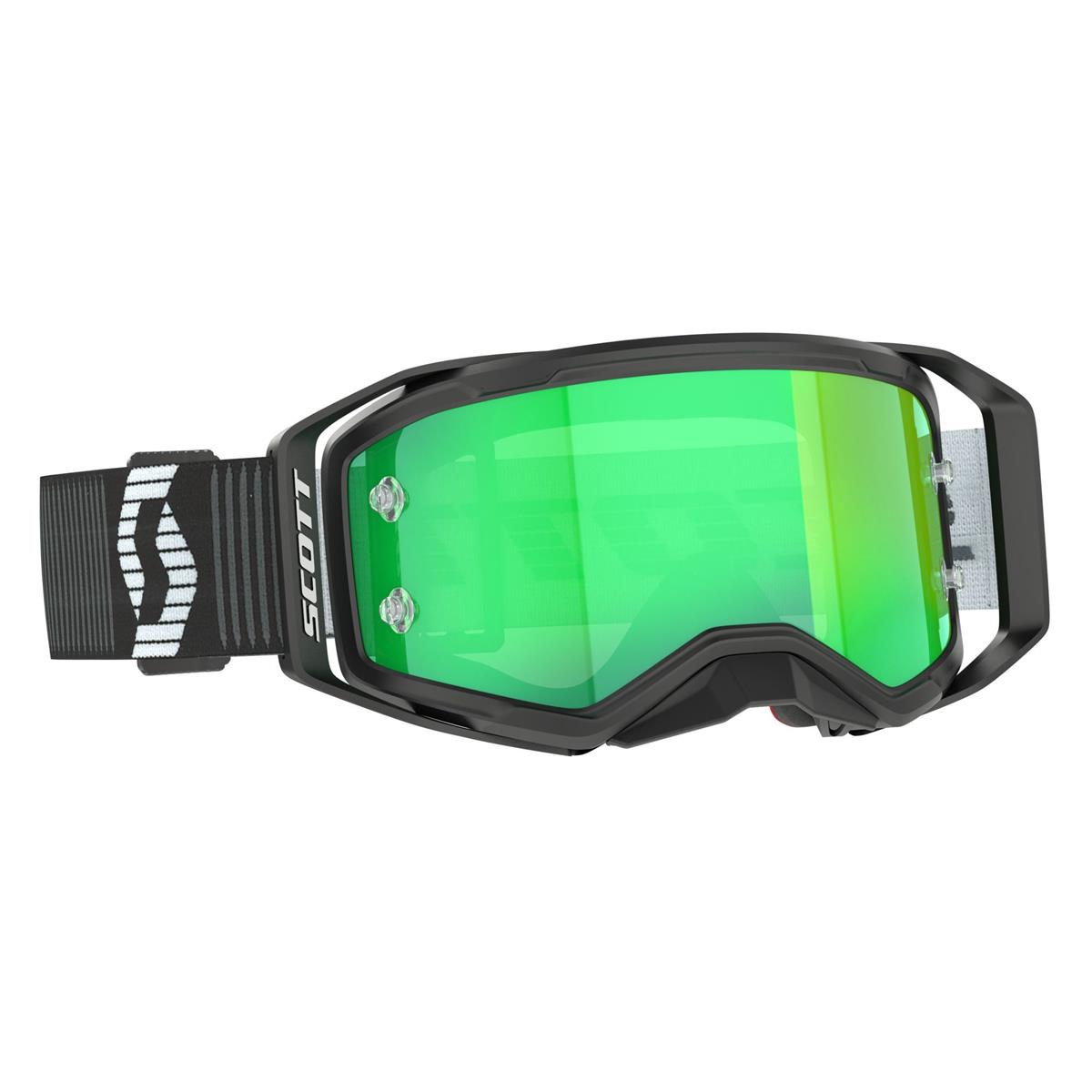 Maschera Prospect 2.0 Bianco/Nero Lente Green Chrome Works