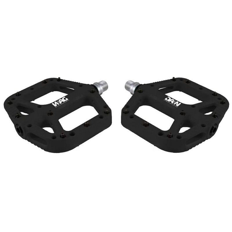 Flat Pedals Nylon Cr-Mo Axle Black