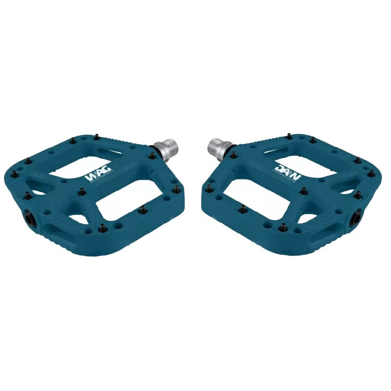 Flat Pedals Nylon Cr-Mo Axle Petrol Green