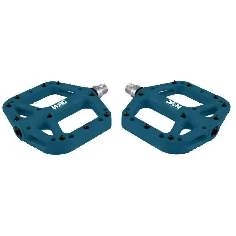 Flat Pedals Nylon Cr-Mo Axle Petrol Green - image
