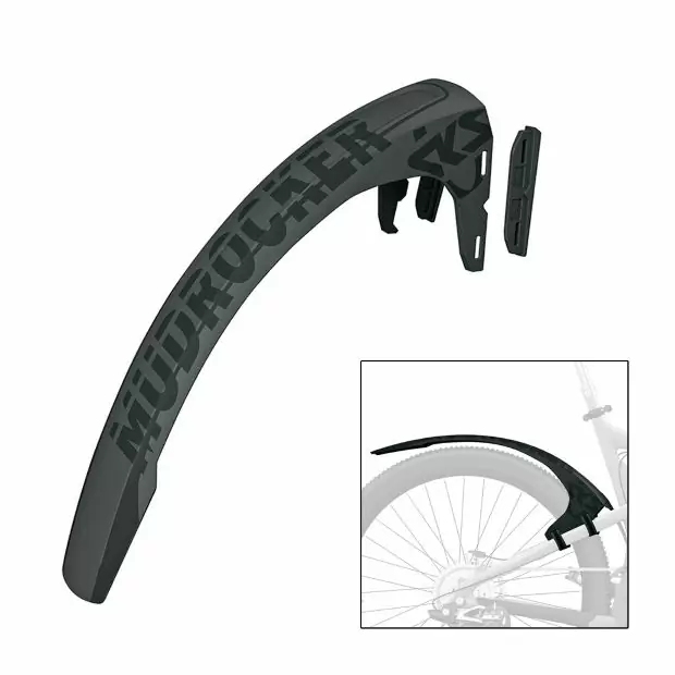 Guardabarros Bicicleta MTB Negro Protección Cuadro 26 - 27,5 - 29