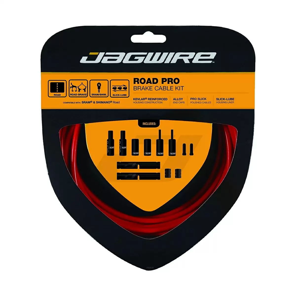 Jagwire jpck204 road pro brake cable housing kit red Road Pro Brake C