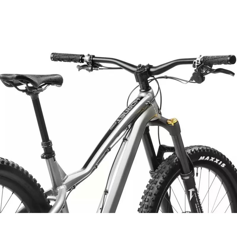 Bicicleta completa hornet pro 27.5 rodas brilhante metálica prata média #3