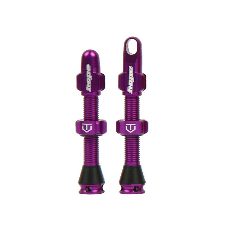 Coppia Valvole Tubeless Compatibili Con Inserti 40mm Viola