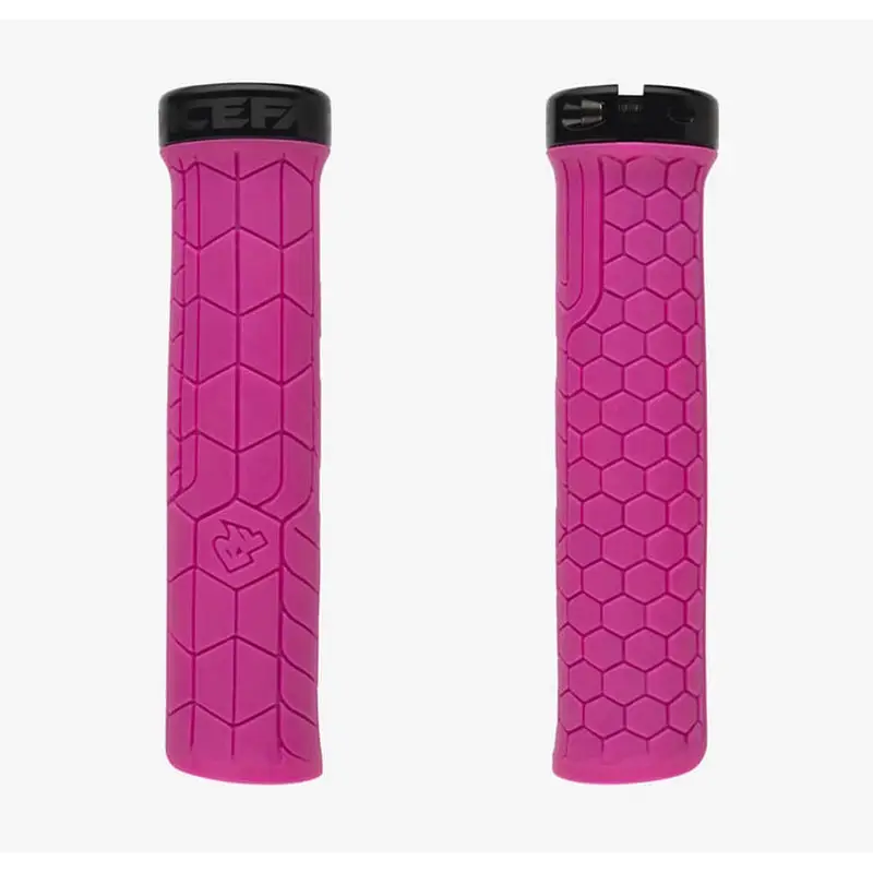 MTB -Mantopalpaar wirft Griff 30mm rosa/schwarz - image