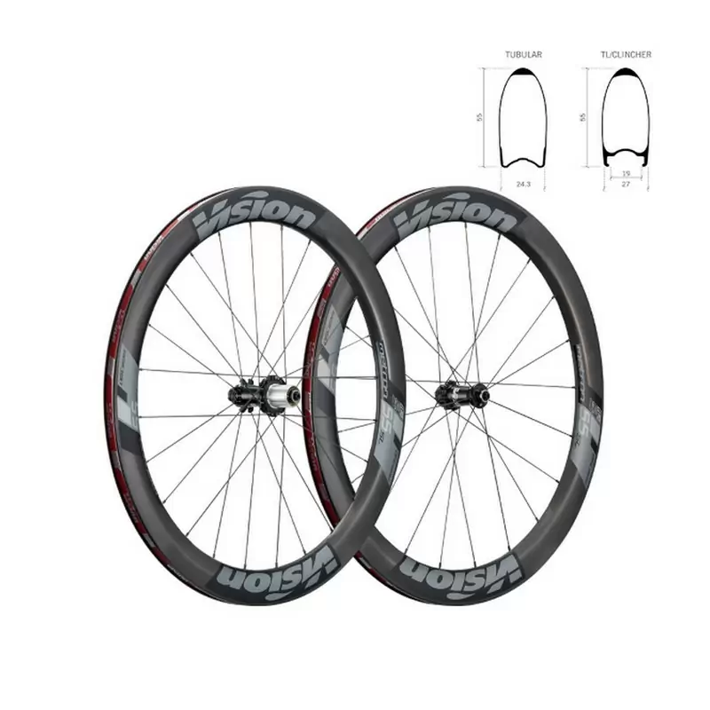 Coppia Ruote METRON 55 SL Disc Tubeless ready Center Lock Corpetto XDR - image