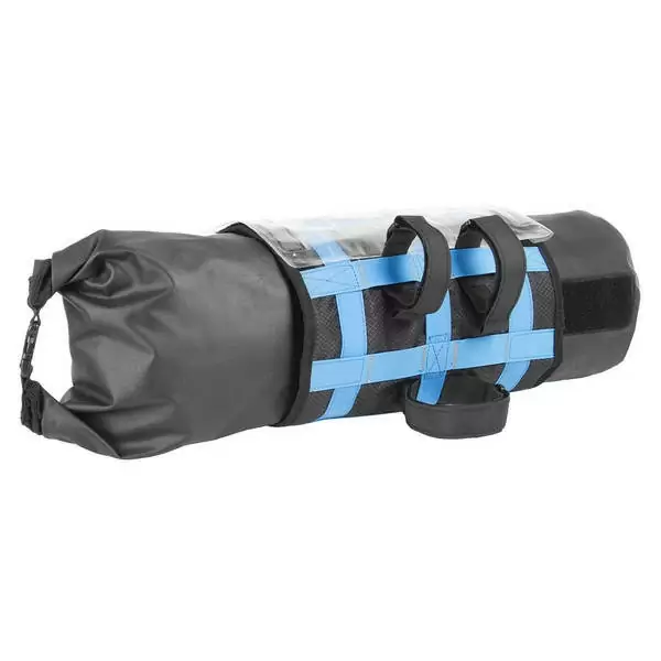 Kit Completo Bikepacking Bag Alforja + Bolsas Cuadro + Bolsa Delantera Impermeable Negro/Azul #3
