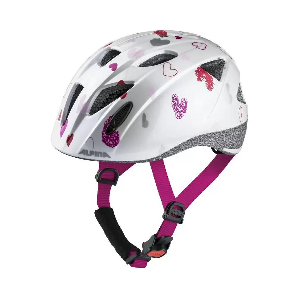 Junior Helmet Ximo White Hearts Size L (49-54cm) - image