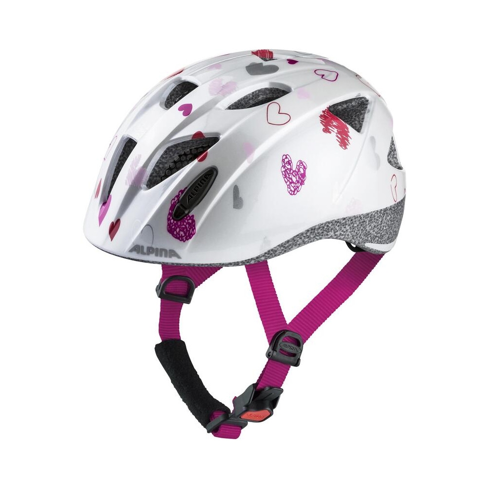Junior Helmet Ximo White Hearts Size M (47-51cm)