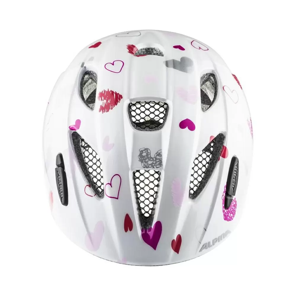 Junior Helmet Ximo White Hearts Size S (45-49cm) #1