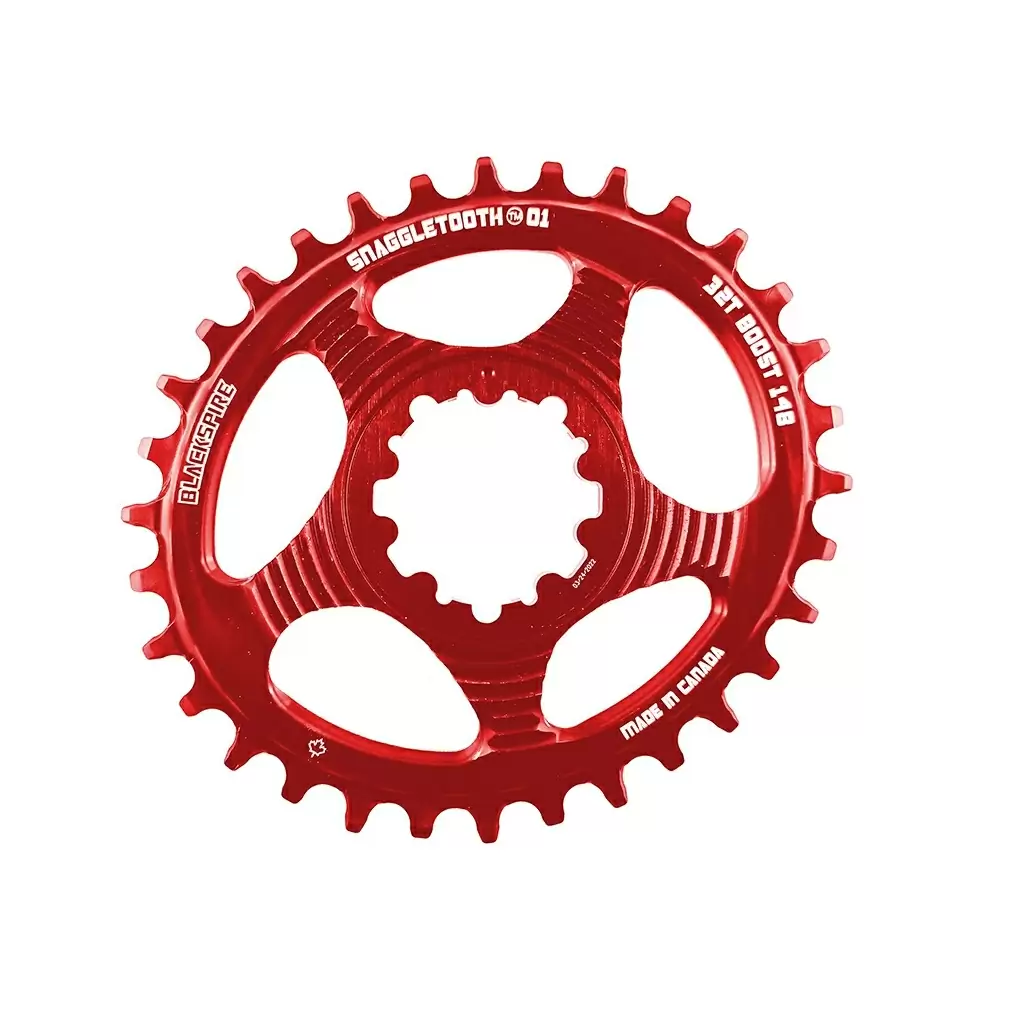 Corona Snaggletooth ovale 30t direct mount sram GXP boost rosso - image