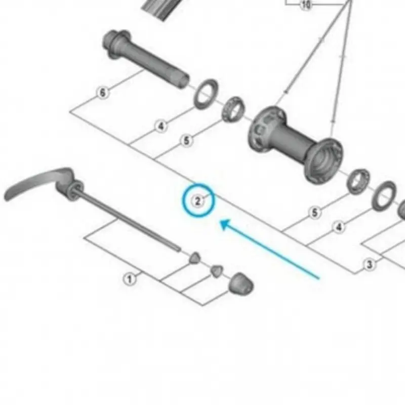 Asse mozzo completo WH-RS700-C30-TL-F - image