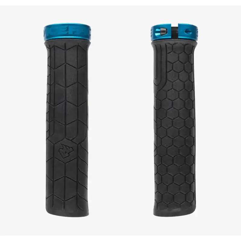MTB -Mantopalpaar wirft Griff 33 mm schwarz/blau - image