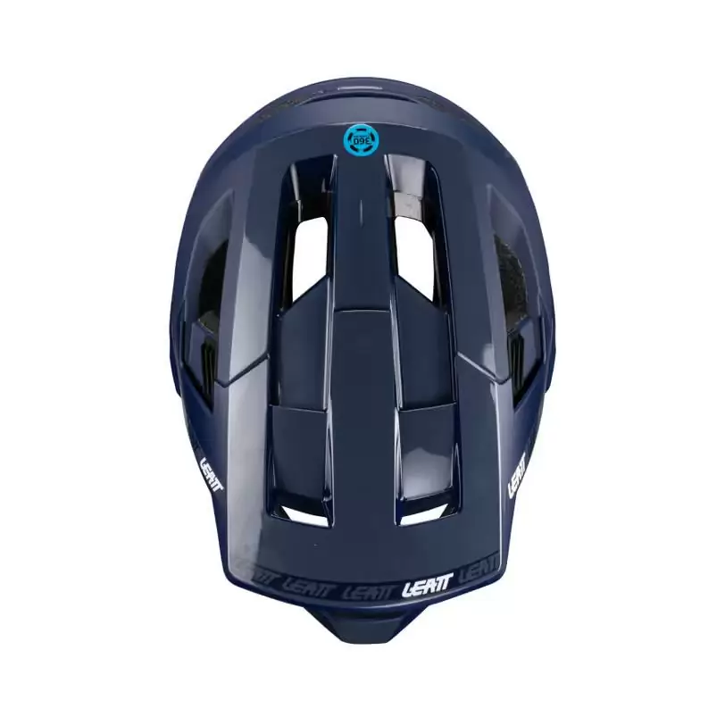 Full-Face Helmet MTB 4.0 Enduro Removable Chinguard Orange/Blue Size  M(55-59cm