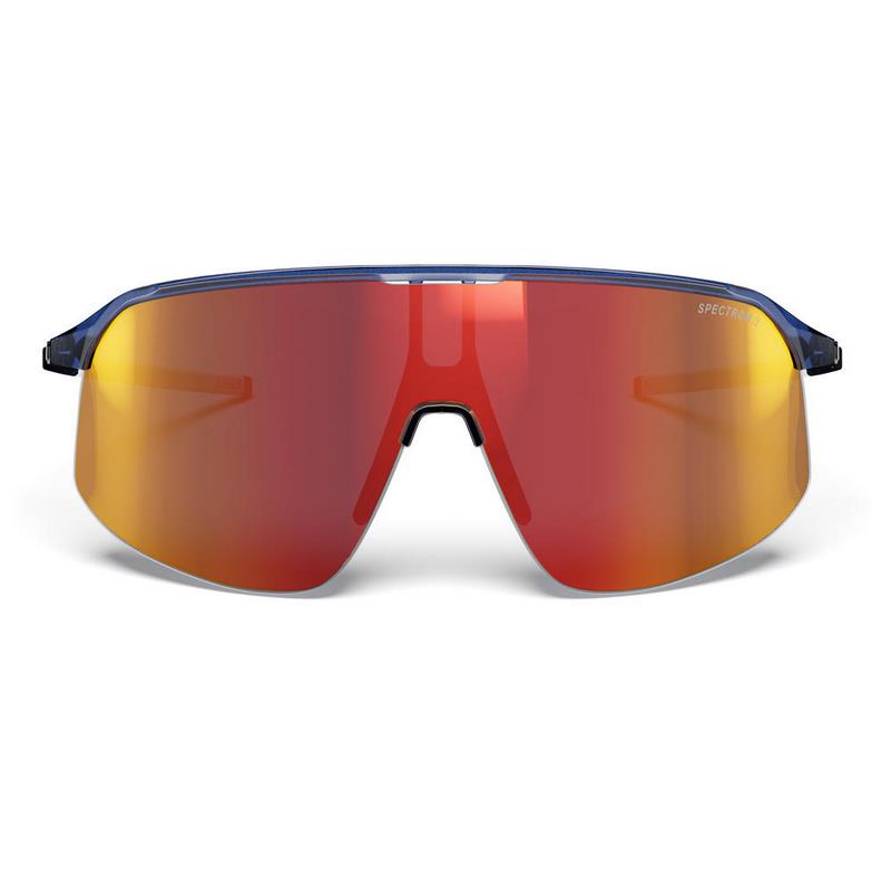 Density Brille Blau/Weiß, Spectron 3CF Serie, rot verspiegelte Linse