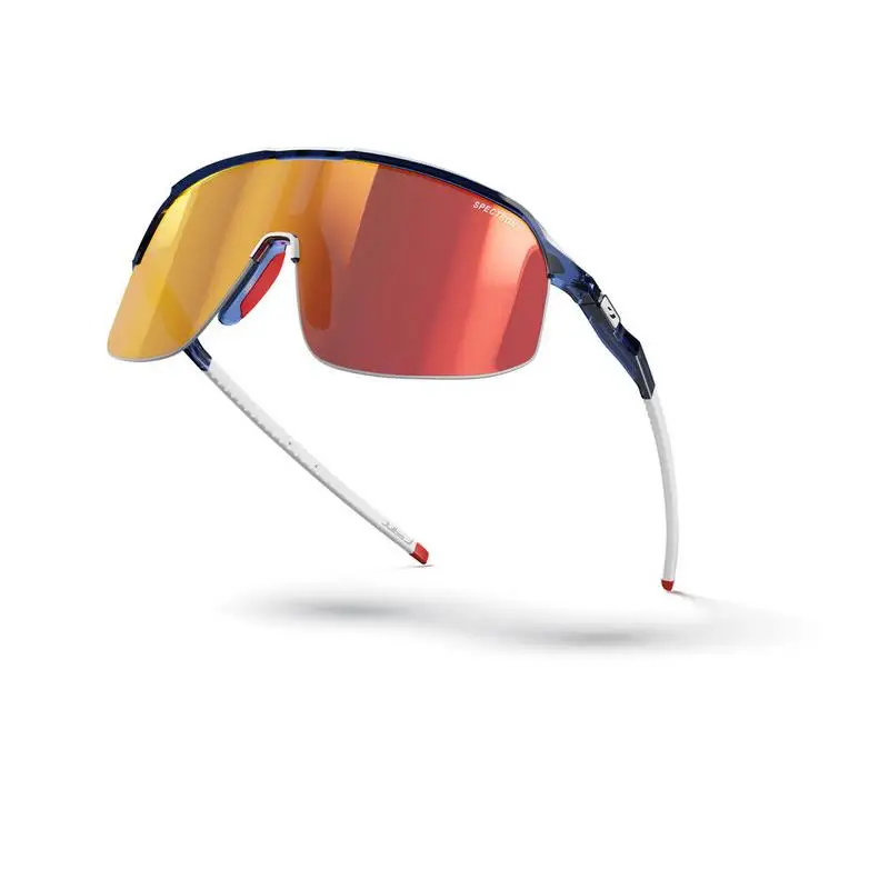 Density Brille Blau/Weiß, Spectron 3CF Serie, rot verspiegelte Linse #1