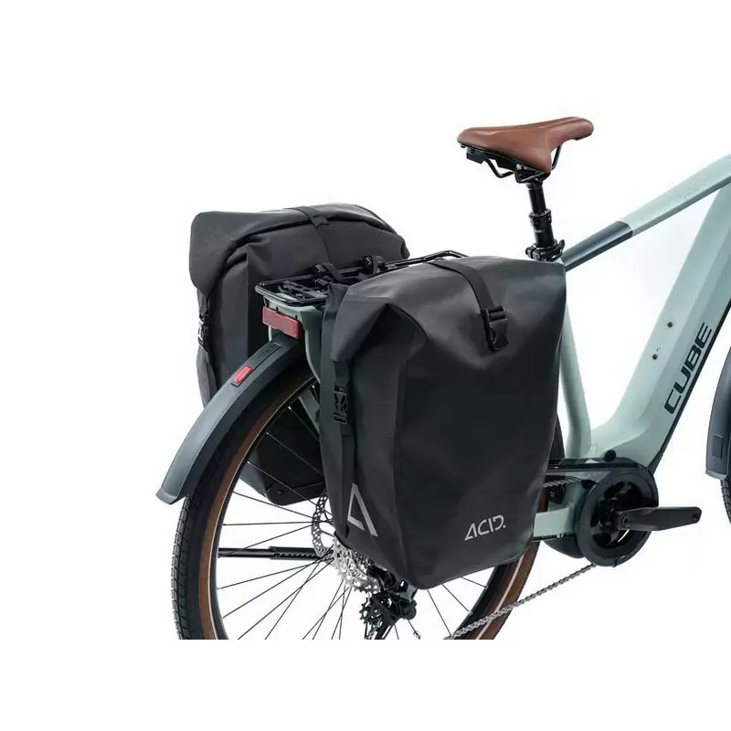 Bolsa trasera para bicicleta/alforjas para bicicleta, impermeable, bolsa de  sillín para bicicleta eléctrica, alforja de ciclismo con reflector y cable