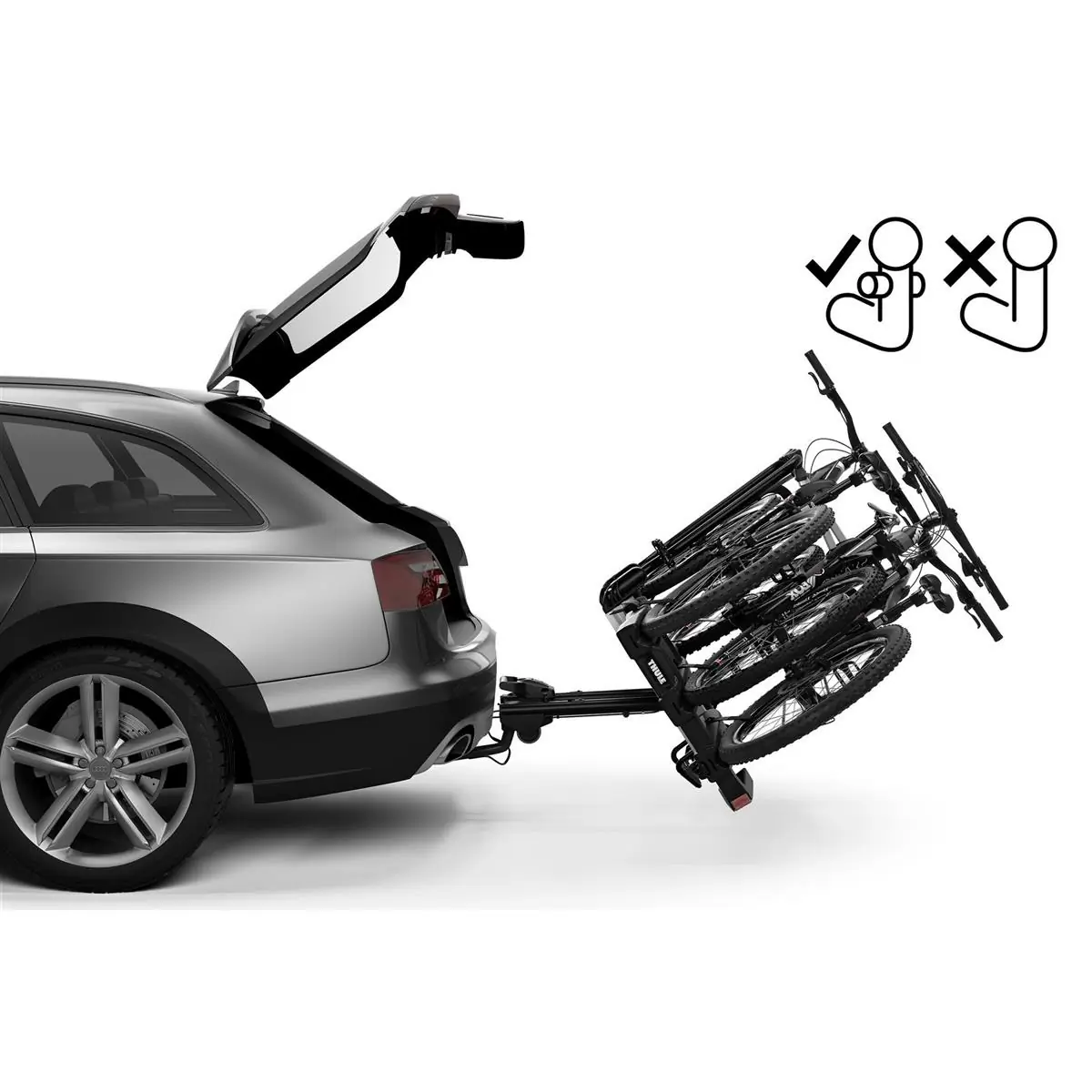 Tow Bar Bike Carrier EasyFold XT 966 Fix4Bike for Three Bikes only compatible with Fix4Bike #4