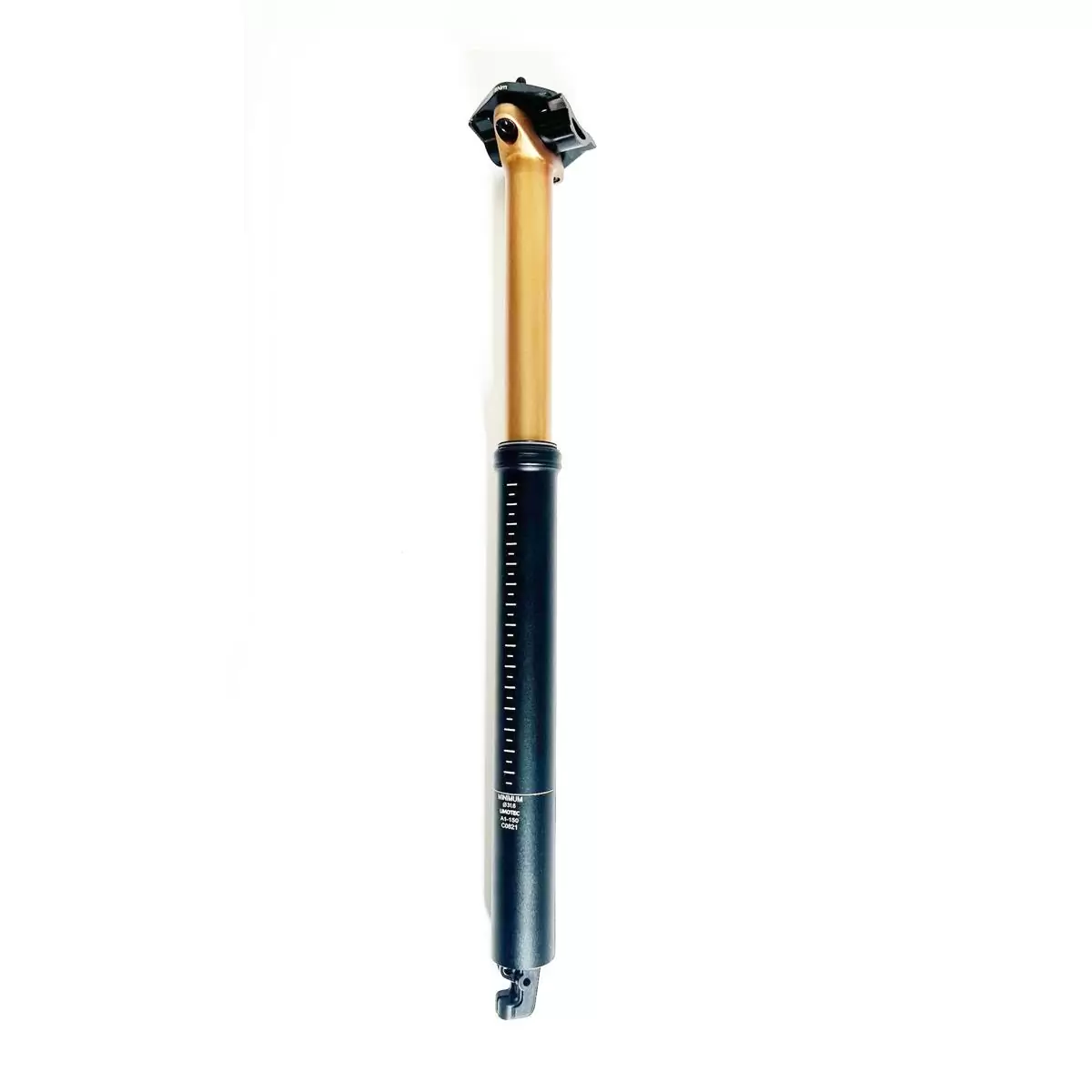 Dropper Seatpost A01 31.6mm 150mm Internal Cable Black Gold finish #2