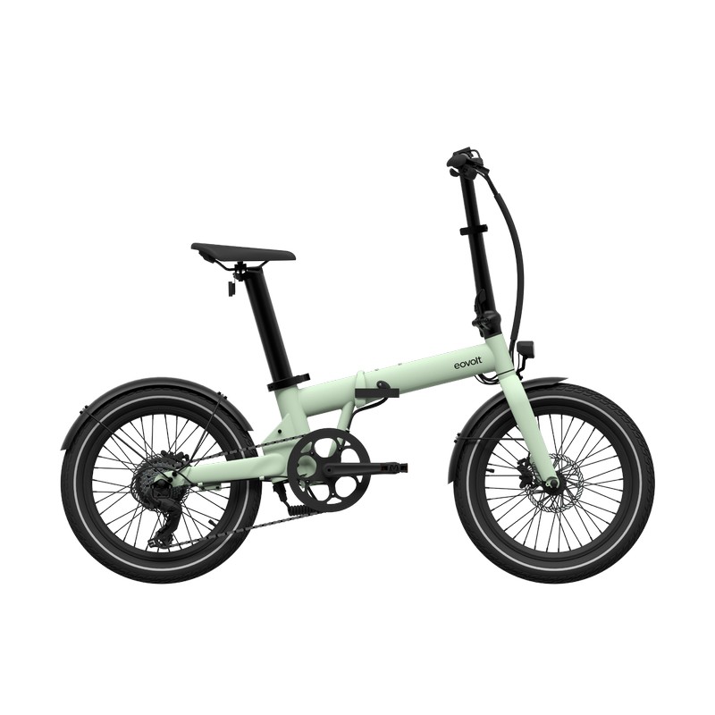 Tarde Bicicleta eléctrica plegable 20'' 7v 380Wh EOVOLT Motor trasero Verde Talla única