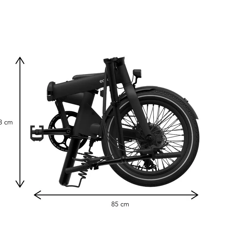 Tarde Bicicleta eléctrica plegable 20'' 7v 380Wh EOVOLT Motor trasero Negro Talla única #3