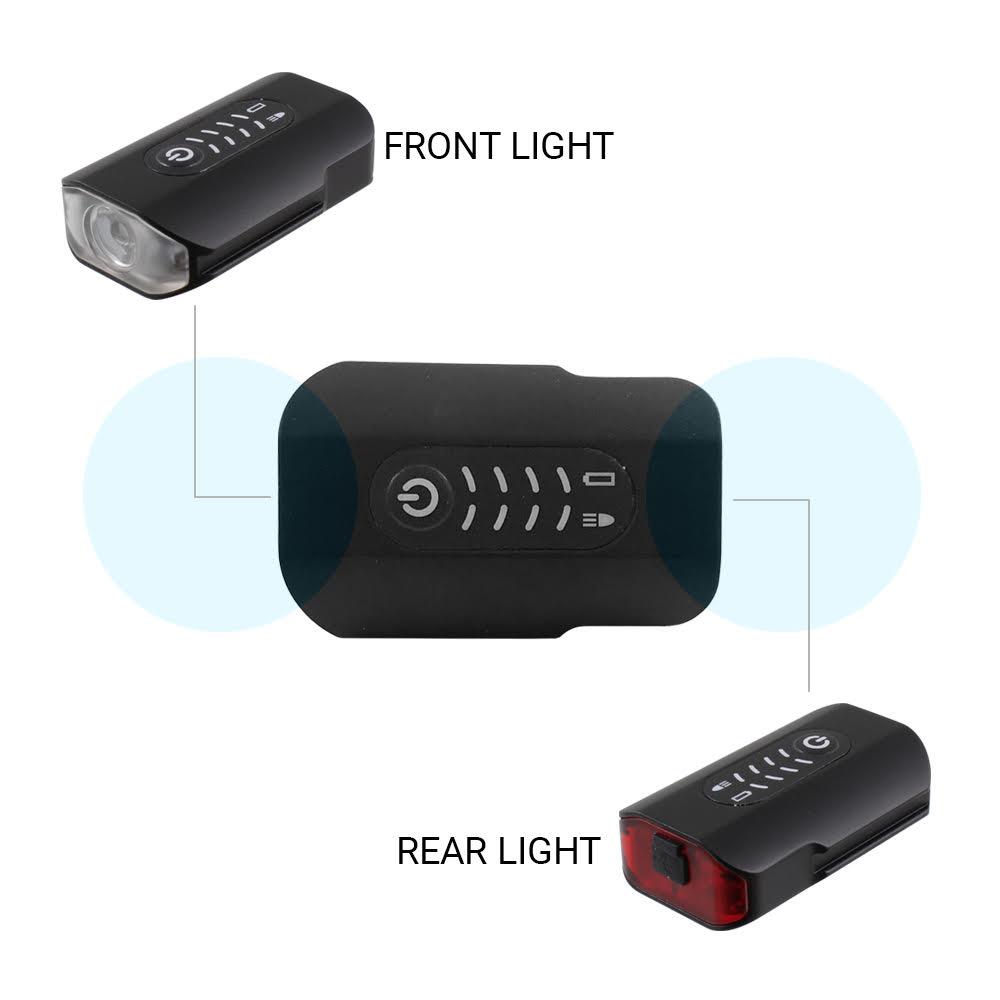 Luce Per Casco Anteriore / Posteriore Ricaricabile USB