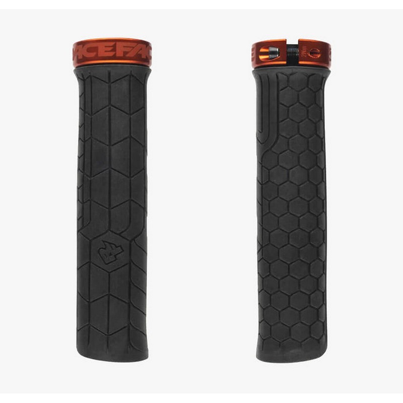 MTB -Knöpfepaar wirft Griff 33 mm schwarz/orange
