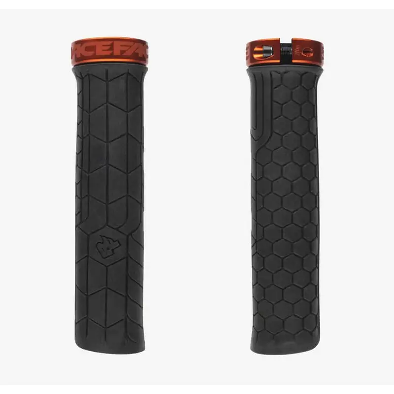 MTB -Knöpfepaar wirft Griff 33 mm schwarz/orange - image