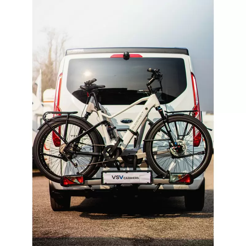 Portabicicletas con gancho de remolque E2XL 2 bicicletas para furgonetas y portapersonas Compatible #1