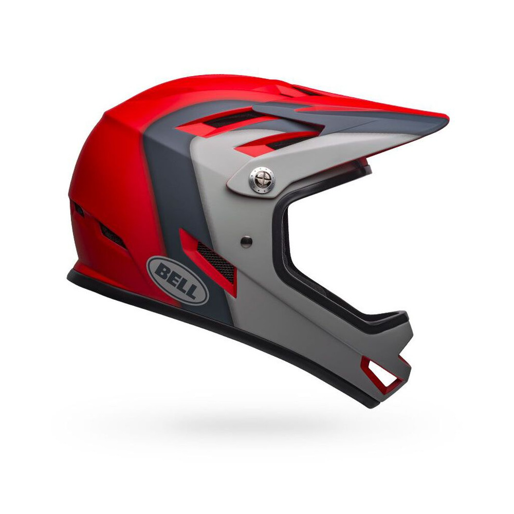 Full-Face BMX Helmet Sanction Grey/Red Size XS (48-51cm)