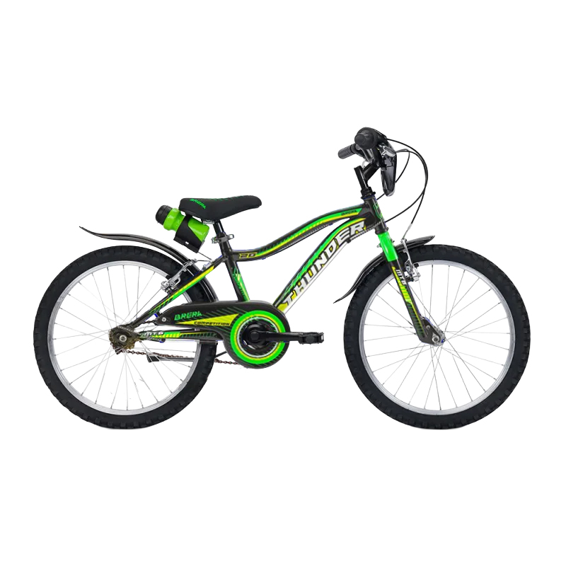 Bicicleta Niño 6-7 Años 20'' Kids Acero Thunder 1v Negro/Verde