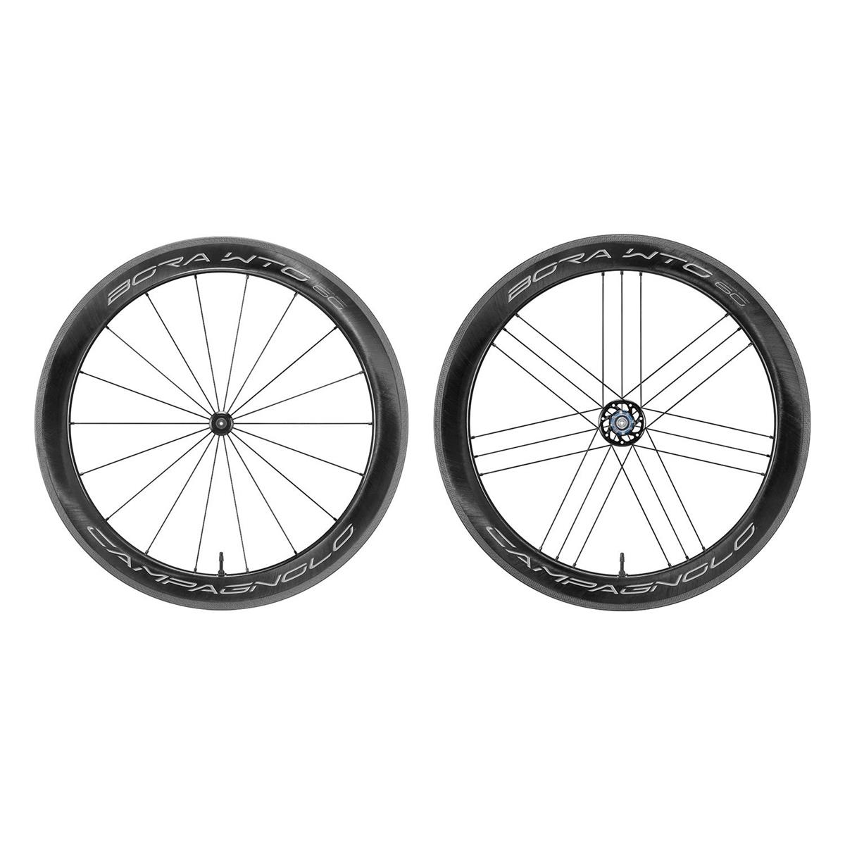 Coppia ruote BORA WTO 60 c19 tubeless ready 2-Way Fit pattino Campagnolo 12v Grafica Bianca