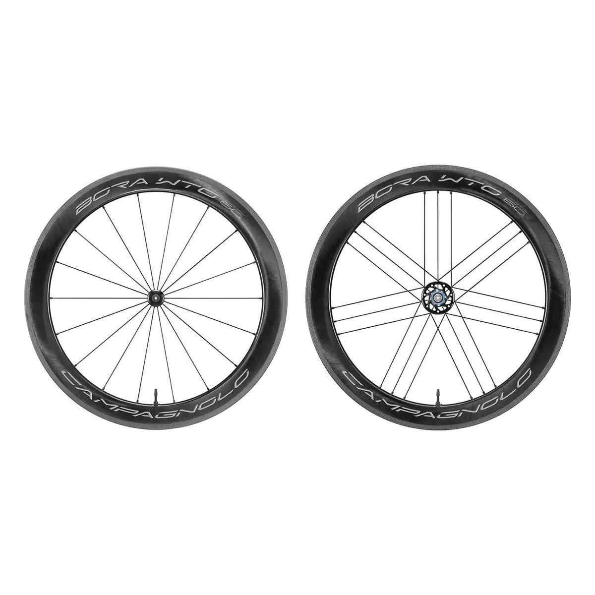 Coppia ruote BORA WTO 60 c19 tubeless ready 2-Way Fit Shimano 11v Grafica Bianca - image