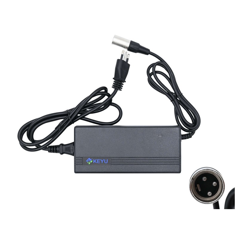 Cargador 48V conector XLR de 3 pines