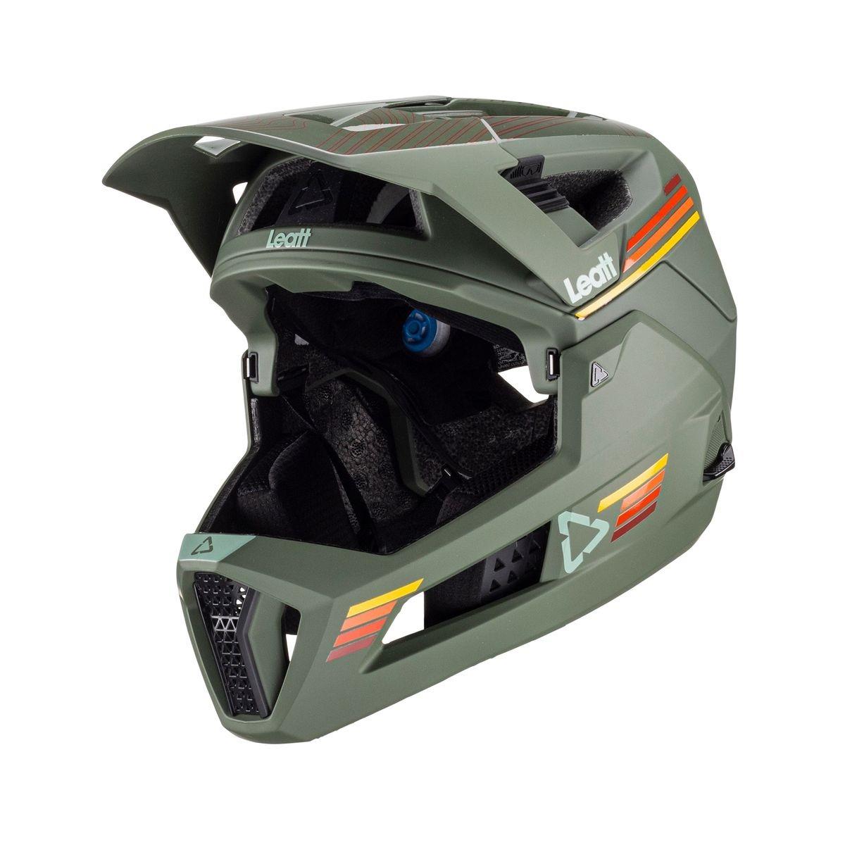 Full-Face Helmet MTB 4.0 Enduro Removable Chinguard Green Pine Size S (51-55cm)