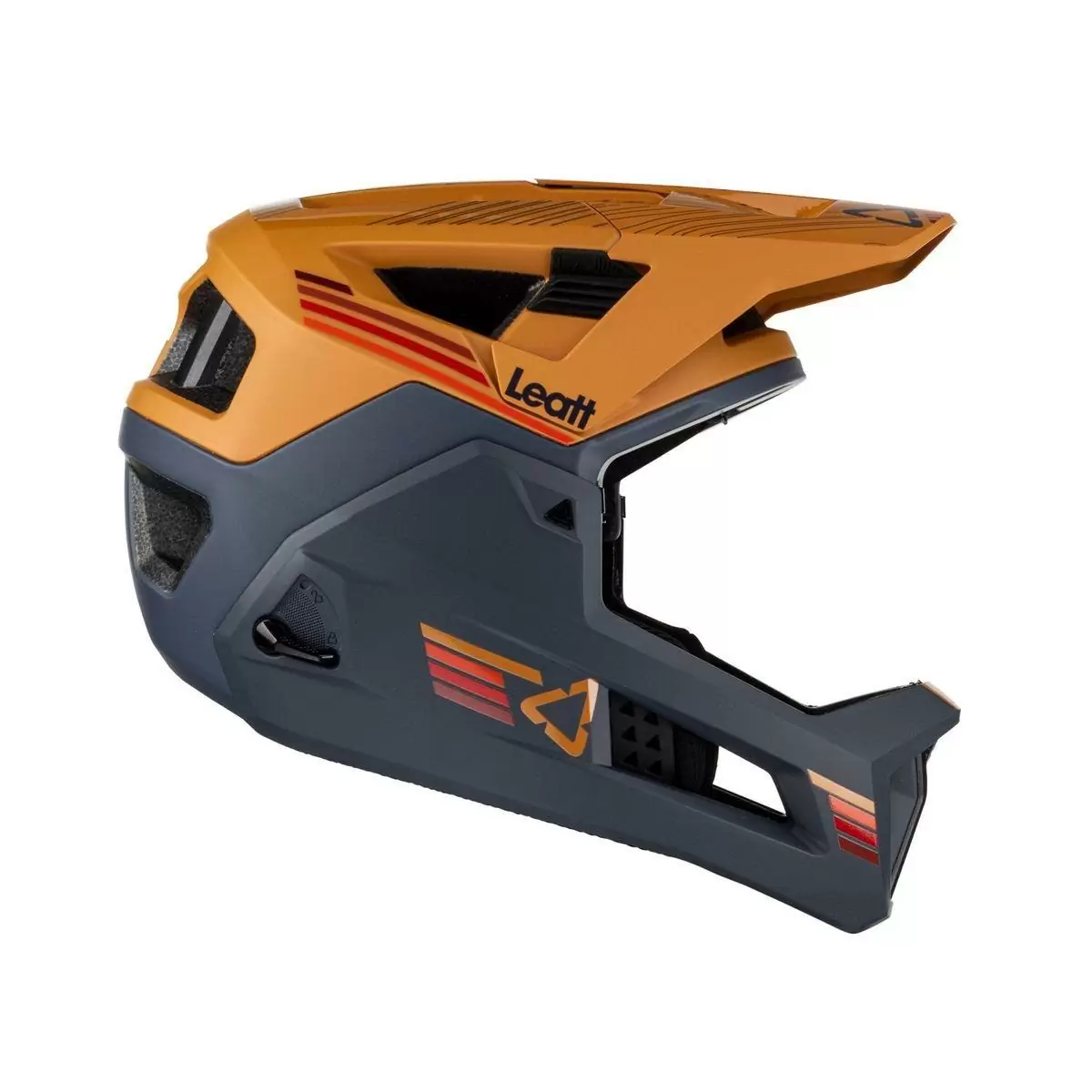 Full-Face Helmet MTB 4.0 Enduro Removable Chinguard Orange/Blue Size M (55-59cm) #2