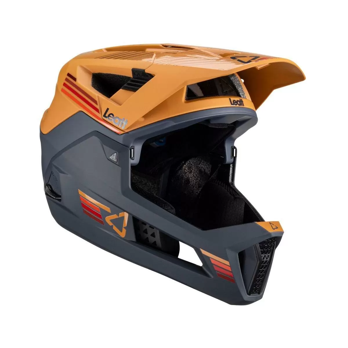 Full-Face Helmet MTB 4.0 Enduro Removable Chinguard Orange/Blue Size S (51-55cm) #3