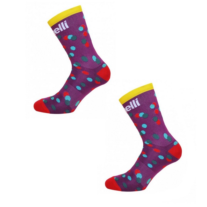 Calcetines Caleido Lunares Morado Talla M/L (39-42)