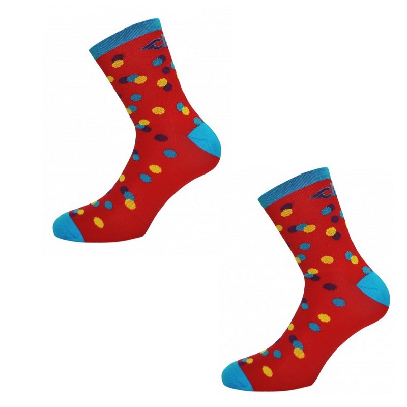 Socken Caleido Dots Rot Größe XS/S (35-38)