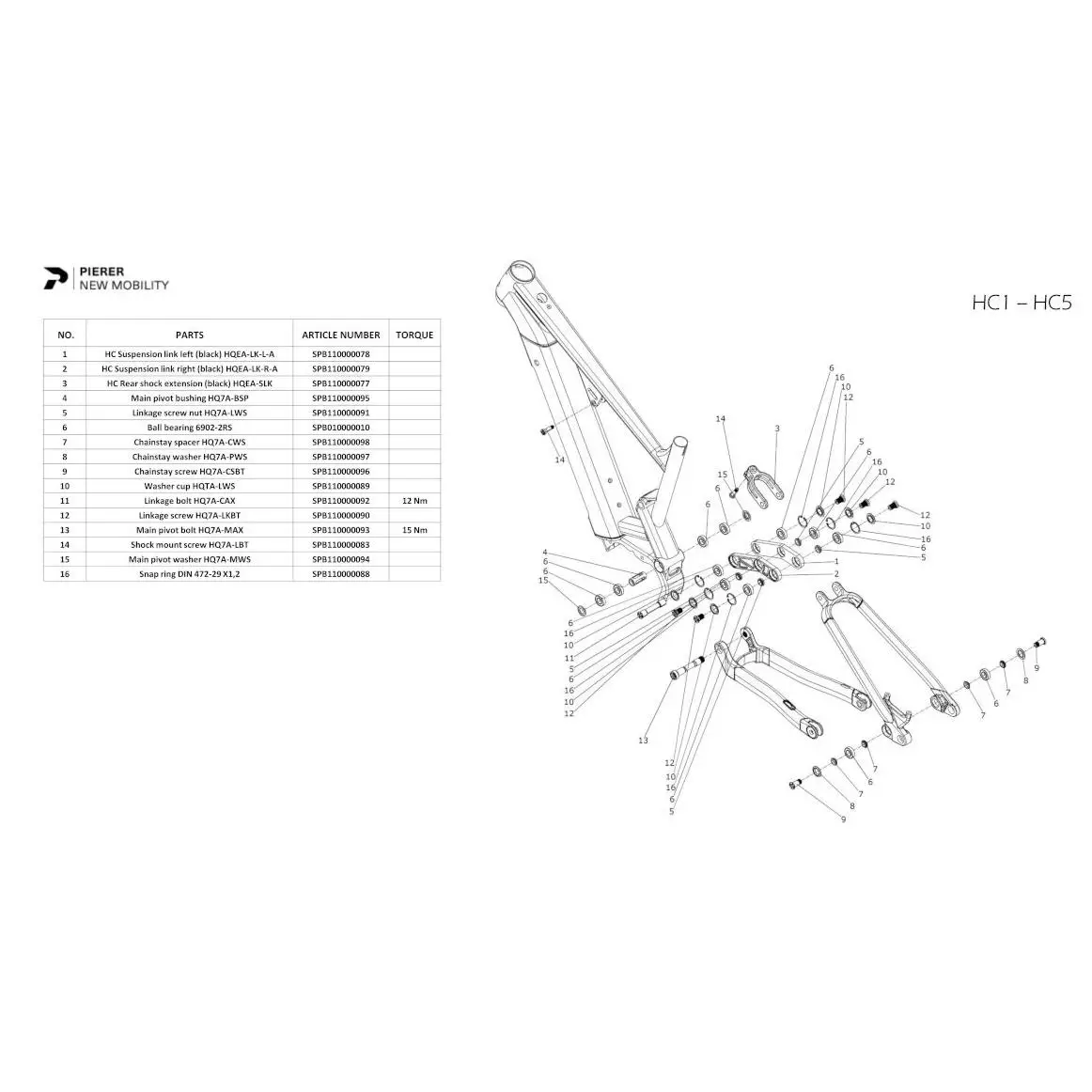 Cuscinetto 61902-2RS1 per carro inferiore  Mountain Cross / Hard Cross / Light Cross dal 2022 #1