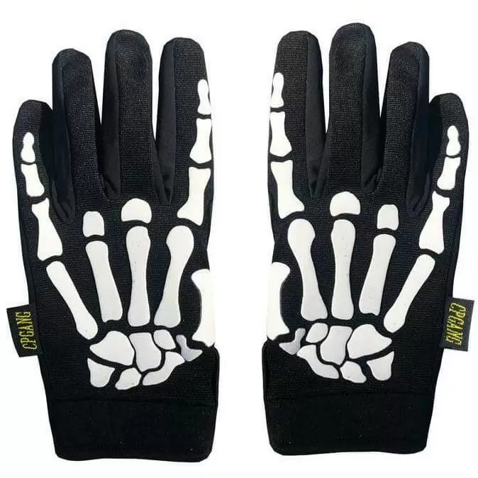 Skeleton gloves Black size S - image