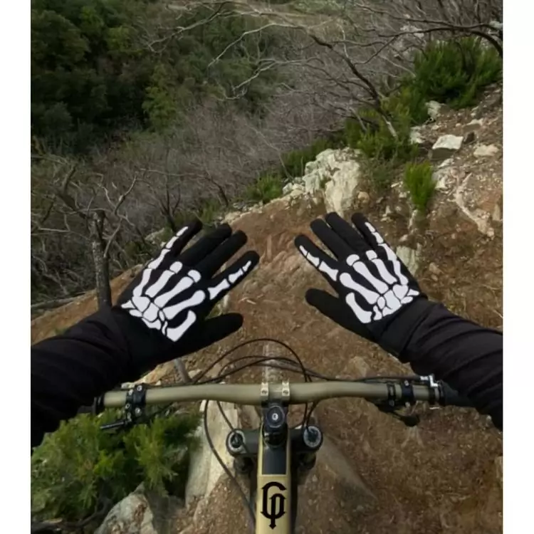 Skeleton gloves Black size S #3